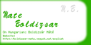 mate boldizsar business card